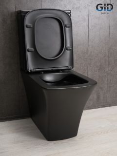 Унитаз напольный Gid Tn2184Bm 62252Y черный матовый 62.5x37x83